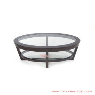 Meja Tamu Kaca Oval Toledo Kayu Jati Meja Tamu Kaca Oval Toledo Kayu Jati