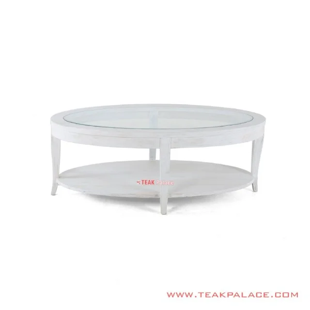 Coffe Table Ovale Duco Putih Minimalis Coffe Table Ovale Duco Putih Minimalis