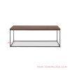 Meja Tamu Minimalis Modern Rangka Besi Top Daun Kayu Jati Salak Brown Tua Seri Aespa Meja Tamu Minimalis Modern Rangka Besi Top Daun Kayu Jati Salak Brown Tua Seri Aespa
