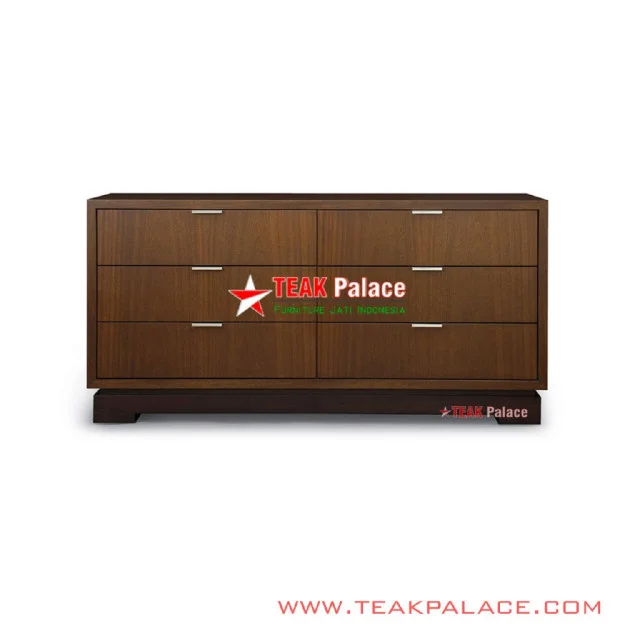 Credenza 6 Laci Minimalis Kayu Jati Seri Altama Credenza 6 Laci Minimalis Kayu Jati Seri Altama