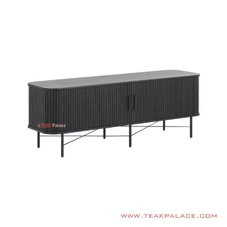 Sideboard Jati Minimalis Hitam Ivina 200 Cm