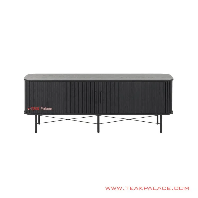 Sideboard Jati Minimalis Hitam Ivina 200 Cm