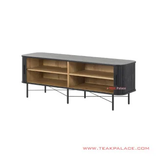 Sideboard Jati Minimalis Hitam Ivina 200 Cm