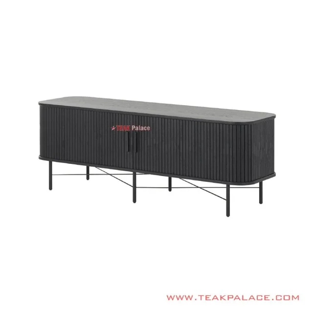 Sideboard Jati Minimalis Hitam Ivina 200 Cm