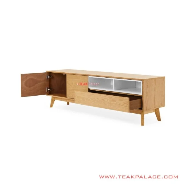 Buffet Jati Natual Putih Duco Seri Zemira