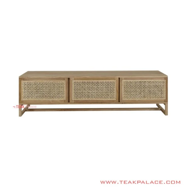 Buffet Anyaman Minimalis Natural Seri Rheana