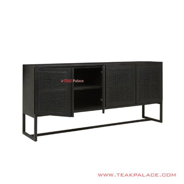 Buffet 4 Pintu Rheana Black Minimalis