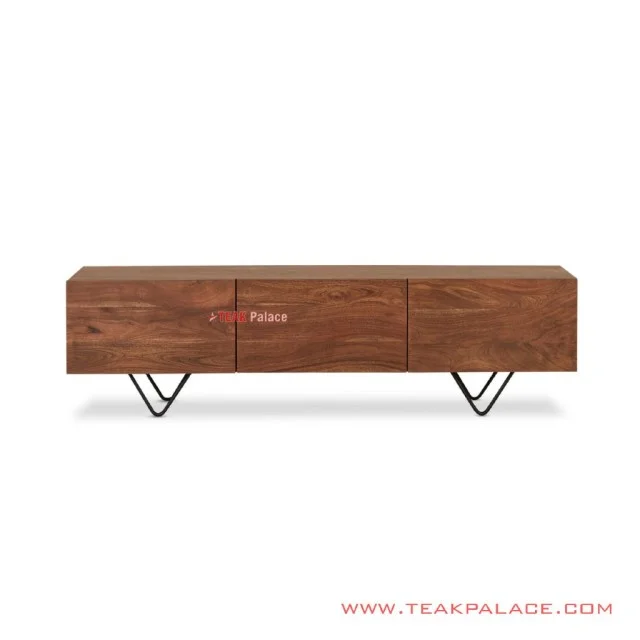 Buffet Jovita Kayu Jati Salak Brown Kaki Besi