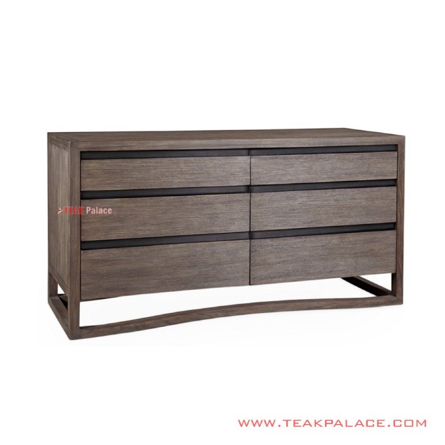 Buffet Laci White Wash Rustic Kayu Jati Minimalis Seri Asuka