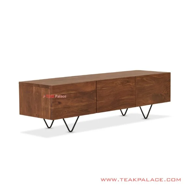 Buffet Jovita Kayu Jati Salak Brown Kaki Besi