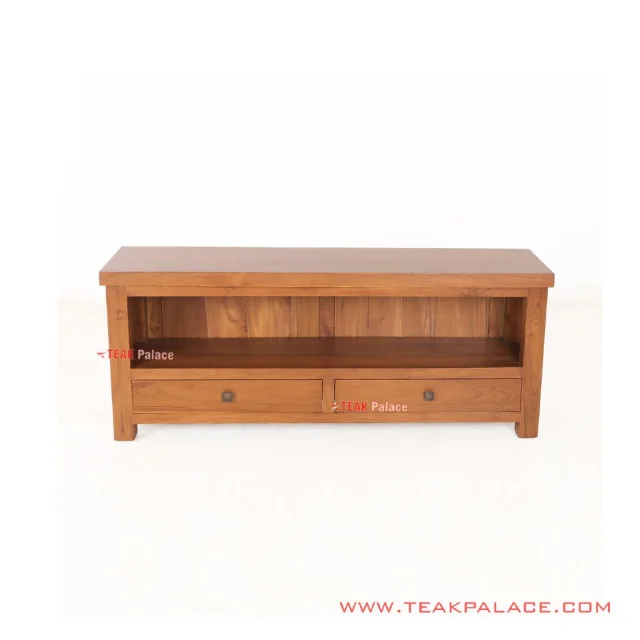 Meja TV Siger 2 Laci Kayu Jati Minimalis Meja TV Siger 2 Laci Kayu Jati Minimalis