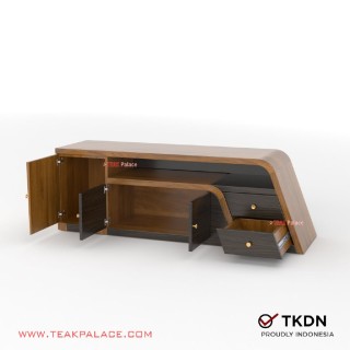 Meja TV Minimalis Modern Kayu Jati Mewah Seri VIXI Meja TV Minimalis Modern Kayu Jati Mewah Seri VIXI