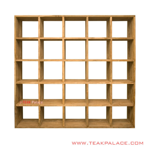 Rak Pajangan Sekat Pembatas Ruangan Kayu Jati Seri Bekasi