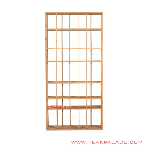 Rak Buku pajangan Pembatas Ruangan Kayu Jati Seri Bali