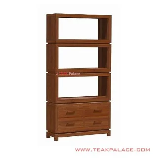 Rak Pajangan Minimalis Jati Salak Brown Seri Depok