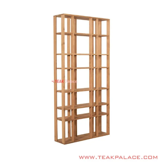 Rak Buku pajangan Pembatas Ruangan Kayu Jati Seri Bali
