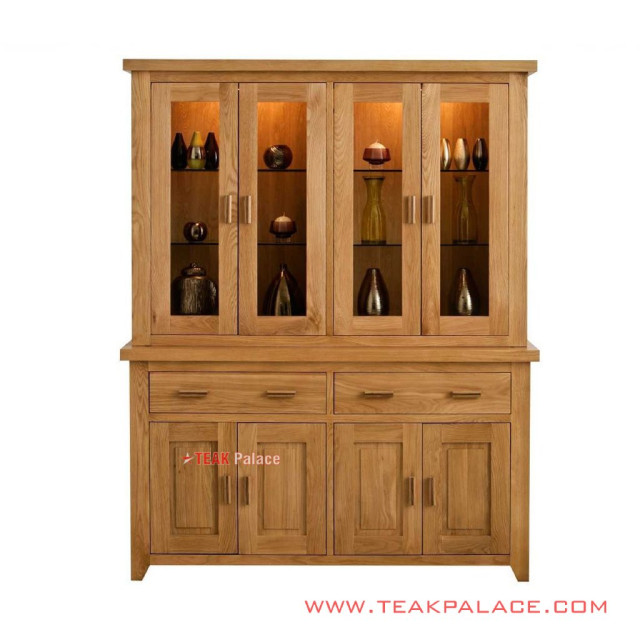 Buffet Pajangan Hiasan Kayu Jati Natural Seri Semarang