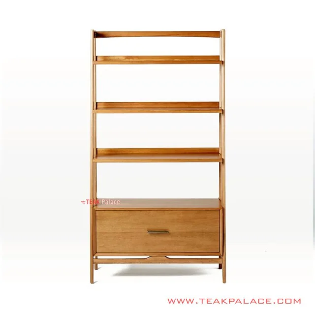 Rak Pajangan Minimalis Jati Solid Salak Brown Seri Kindia With drawer Rak Pajangan Minimalis Jati Solid Salak Brown Seri Kindia With drawer