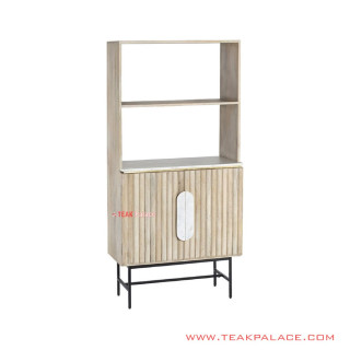 Rak Pajangan White Wash Rustic Ivina Kaki Besi Minimalis With Marmer Rak Pajangan White Wash Rustic Ivina Kaki Besi Minimalis With Marmer