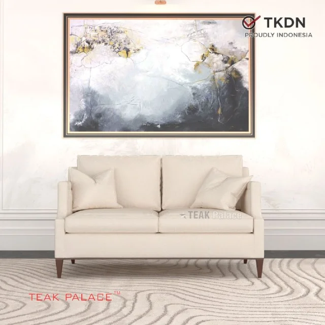 Sofa 2 Dudukan Minimalis Seri Rama Warna Krem