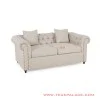 Sofa Chesterfield 2 Dudukan Warna Cream Linen