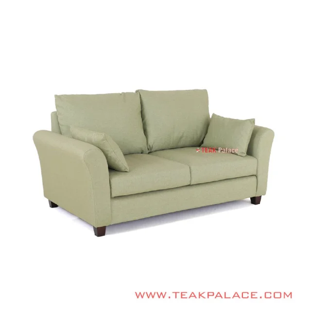 Sofa 2 Dudukan Black Walnut Seri Malang Hijau