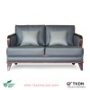 Sofa 2 Dudukan Kulit Abu Seri Nusantara Sofa 2 Dudukan Kulit Abu Seri Nusantara