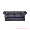 Sofa 2 Seater Chesterfield Mewah Grey Jati Minimalis