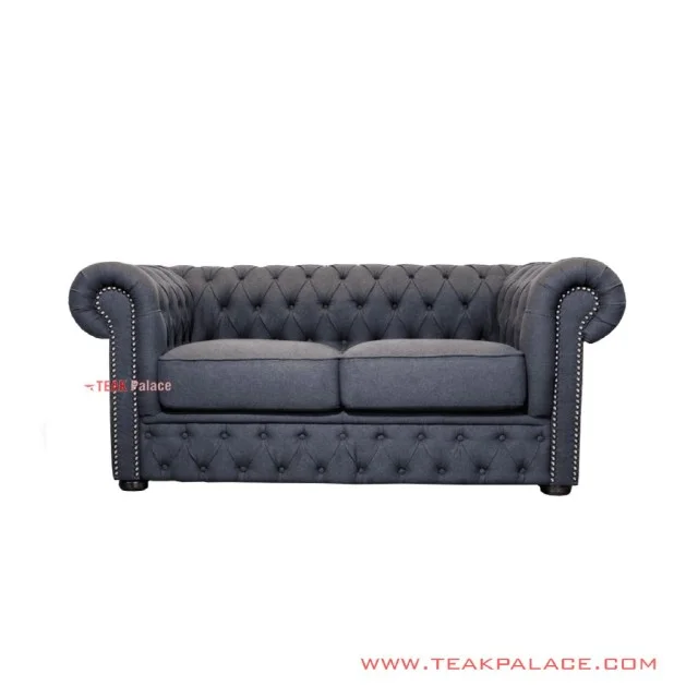 Sofa 2 Seater Chesterfield Mewah Grey Jati Minimalis Sofa 2 Seater Chesterfield Mewah Grey Jati Minimalis