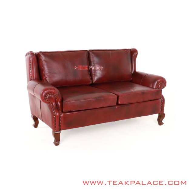 Sofa 2 Dudukan Kayu Jati Black Walnut Seri Sella Kulit Oscar Sofa 2 Dudukan Kayu Jati Black Walnut Seri Sella Kulit Oscar