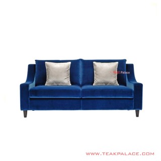 Sofa 2 Seater Minimalis Wendy Biru  Sofa 2 Seater Minimalis Wendy Biru