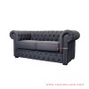Sofa 2 Seater Chesterfield Mewah Grey Jati Minimalis