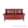 Sofa 2 Dudukan Kayu Jati Black Walnut Seri Sella Kulit Oscar Sofa 2 Dudukan Kayu Jati Black Walnut Seri Sella Kulit Oscar