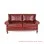 Sofa 2 Dudukan Kayu Jati Black Walnut Seri Sella Kulit Oscar