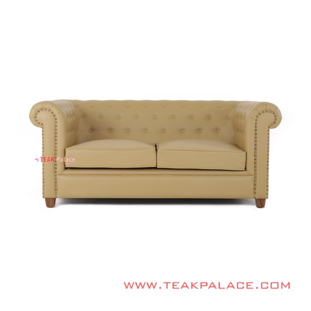 Sofa Jati Chesterfield 2 Seater Minimalis
