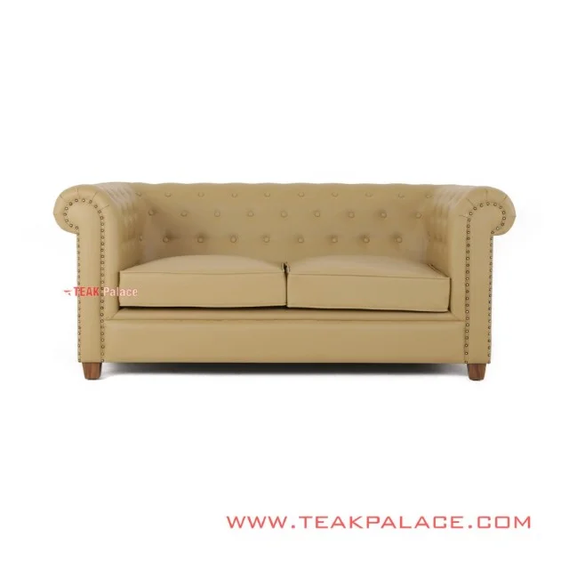 Sofa Jati Chesterfield 2 Seater Minimalis