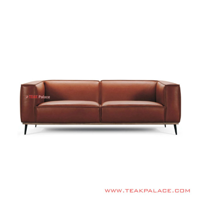 Sofa Santai 3 Dudukan Kulit Seri Bentley