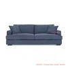 Sofa Tamu 2 seater Kayu Jati Hitam Rivoli Denim Sofa Tamu 2 seater Kayu Jati Hitam Rivoli Denim