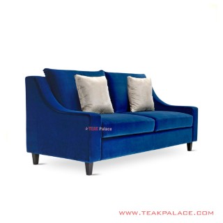 Sofa 2 Seater Minimalis Wendy Biru  Sofa 2 Seater Minimalis Wendy Biru