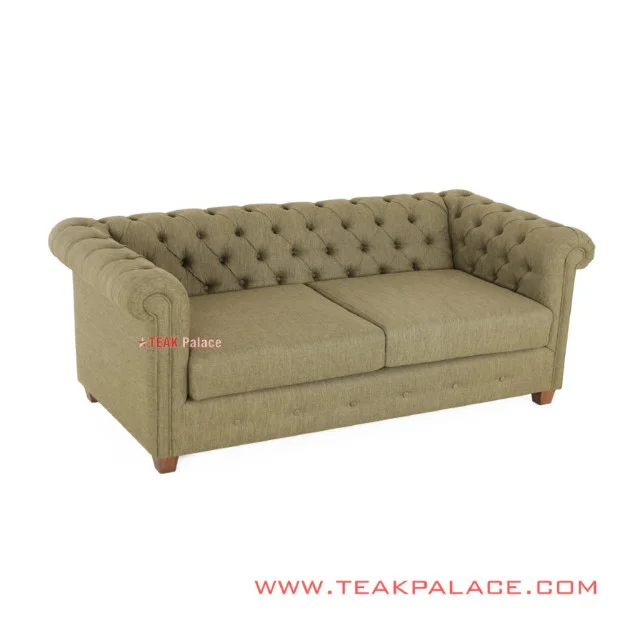 Sofa Chesterfield Green Minimalis Jati