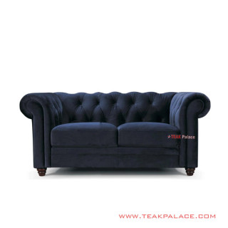 Sofa Tamu Chesterfield Denim 2 Seater Sofa Tamu Chesterfield Denim 2 Seater
