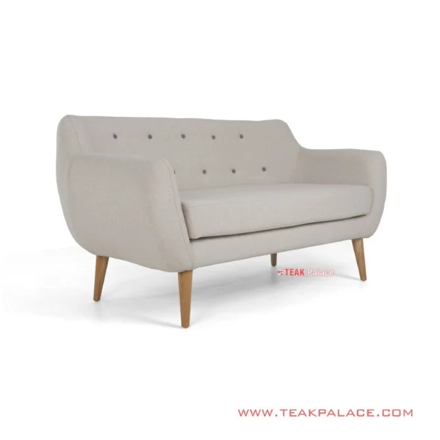 Sofa Tamu 2 seater Kayu Jati Hitam Rivoli Denim Sofa Tamu 2 seater Kayu Jati Hitam Rivoli Denim