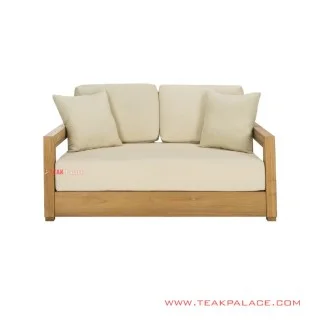 Sofa Tamu Minimalis Cream 2 dudukan Seri Luxius