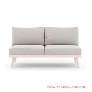 Sofa Tamu Minimalis Cream 2 dudukan Seri Luxius