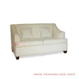 Sofa Tamu Minimalis Cream 2 dudukan Seri Luxius