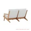 Sofa Tamu Natural 2 Dudukan Putih Seri Hamburg Minimalis