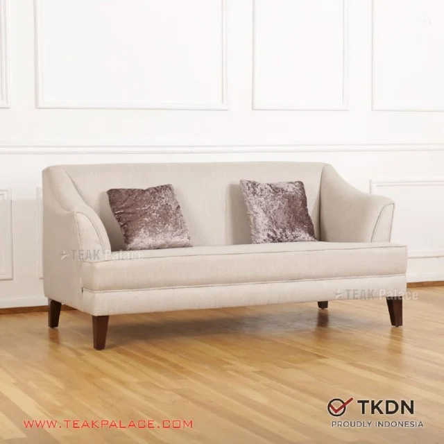 Sofa Modern Minimalis 2 Dudukan Tabanan Krem
