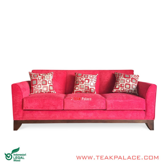 Sofa 3 Dudukan Seri Gisela Warna Merah Sofa 3 Dudukan Seri Gisela Warna Merah