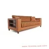 Sofa Vintage Minimalis 3 Dudukan Garis Orange Sofa Vintage Minimalis 3 Dudukan Garis Orange