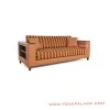 Sofa Vintage Minimalis 3 Dudukan Garis Orange Sofa Vintage Minimalis 3 Dudukan Garis Orange
